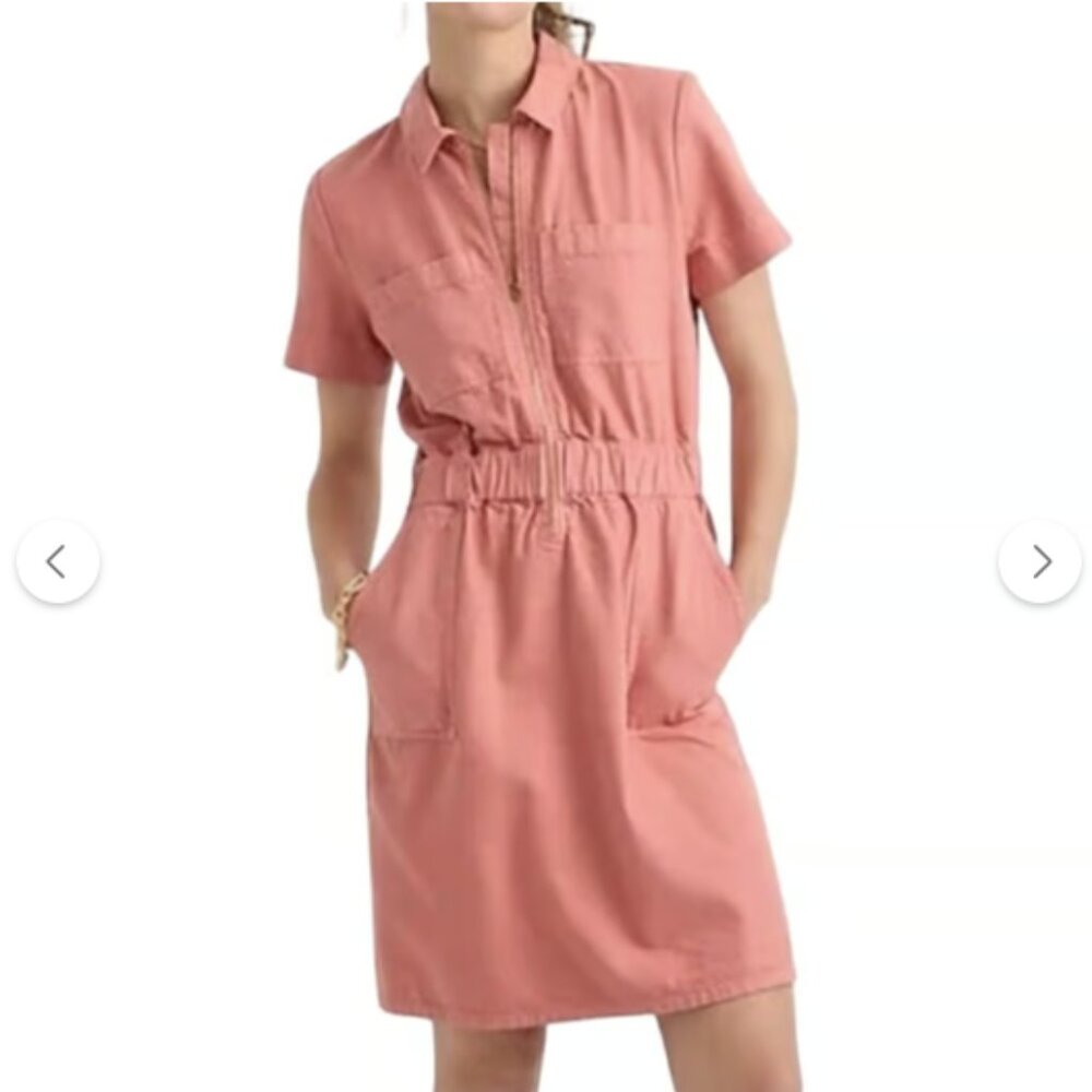 J.Crew Zip Front Chino Dress 4